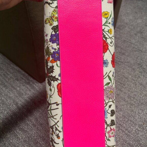 Authentic Large Gucci Flora Tote with Pink Handles - Picture 11 of 11